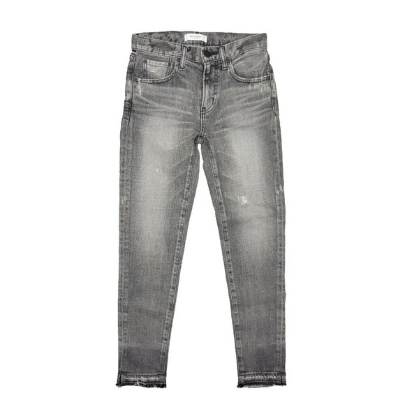 MOUSSY VINTAGE Cadet Skinny Gray Washed Black Distressed Cropped Jeans sz 24 - Picture 6 of 7